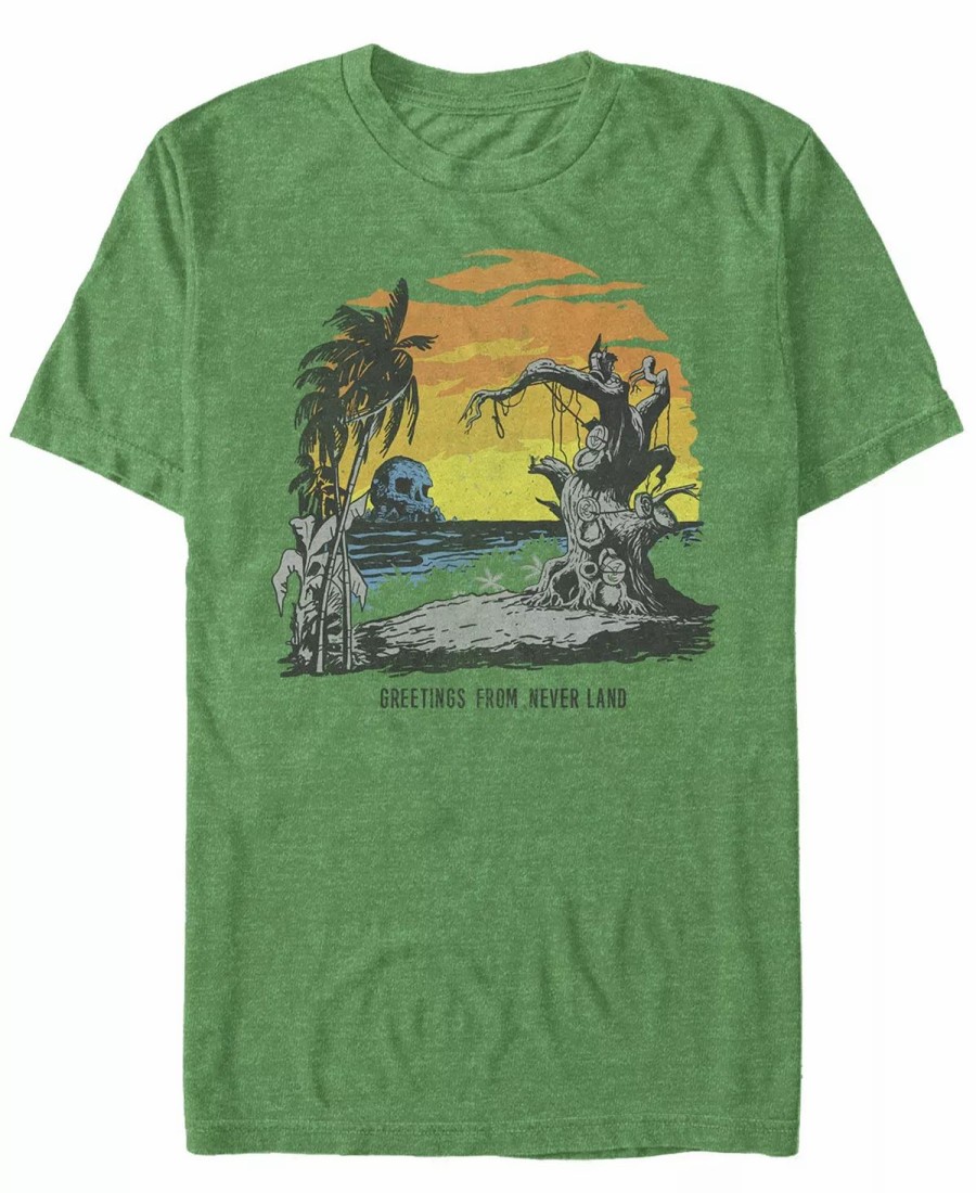 * Fifth Sun Men'S Postcard Camp Short Sleeve Crew T-Shirt Kelly Heather Online