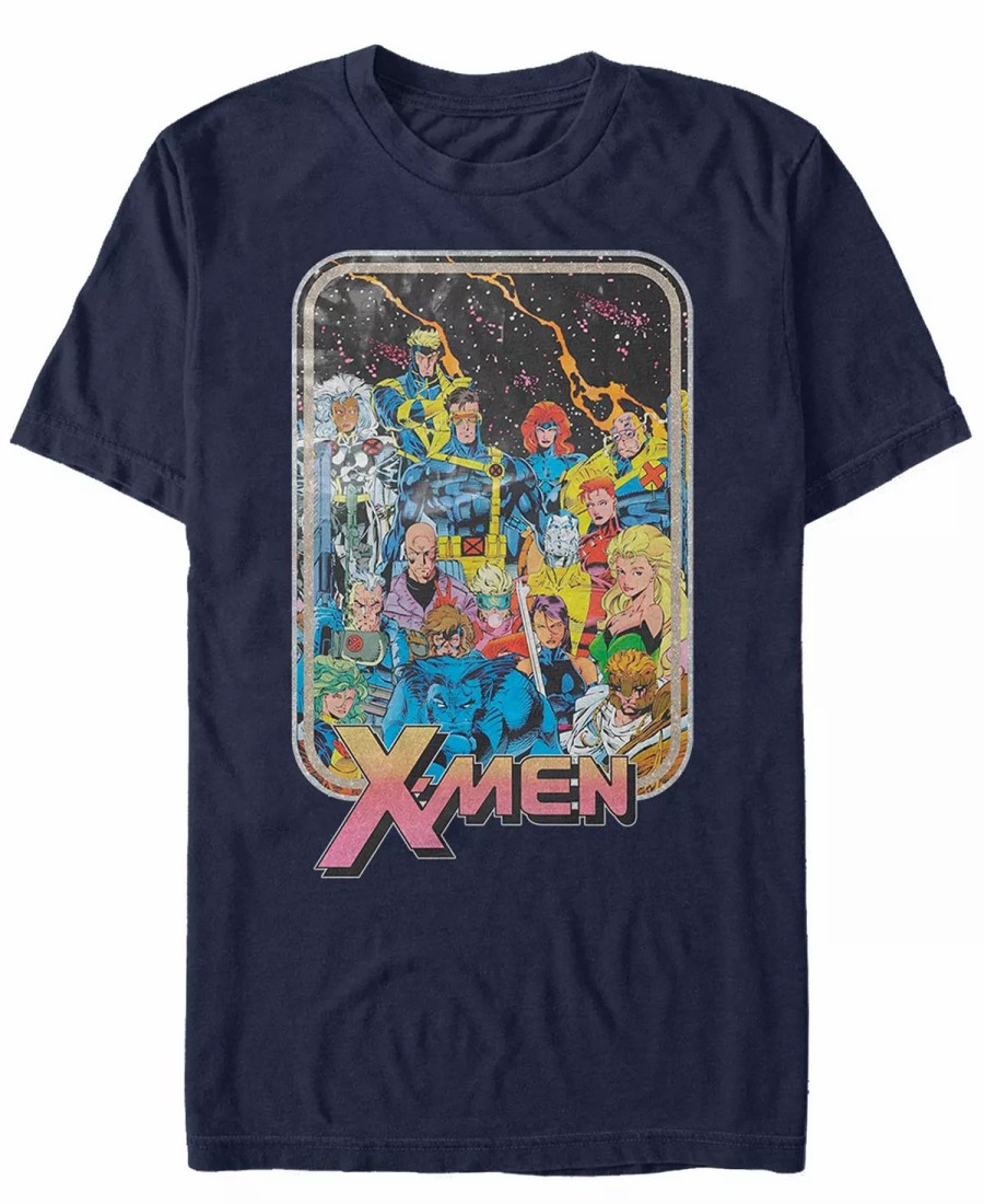 * Fifth Sun Marvel Men'S Comic Collection Vintage X-Men Team Group Shot Short Sleeve T-Shirt Navy Hot