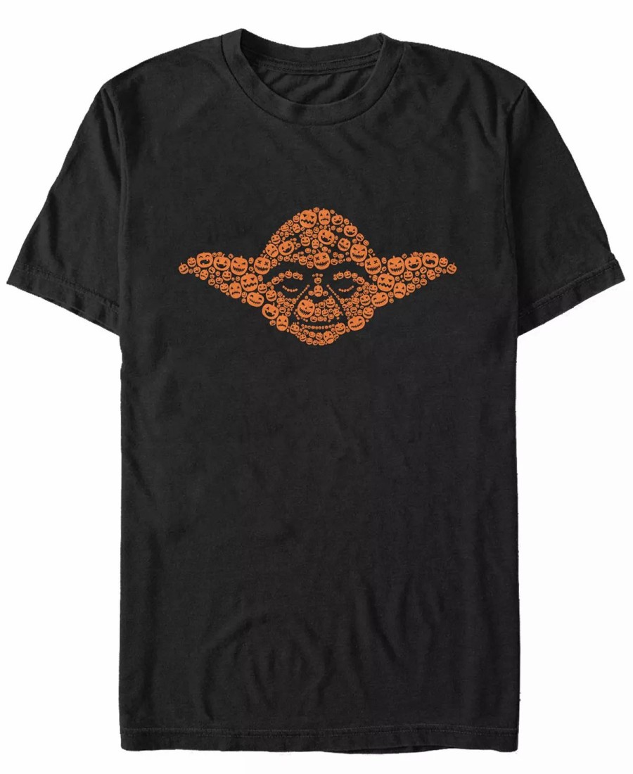 * Fifth Sun Ar Wars Yoda Jackolanterns Men'S Short Sleeve T-Shirt Black New