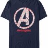 * Fifth Sun Marvel Men'S Avengers Endgame Line Art Logo, Short Sleeve T-Shirt Navy Wholesale