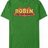 * Fifth Sun Dc Men'S Batman Robin The Boy Wonder Logo Short Sleeve T-Shirt Kelly Hot