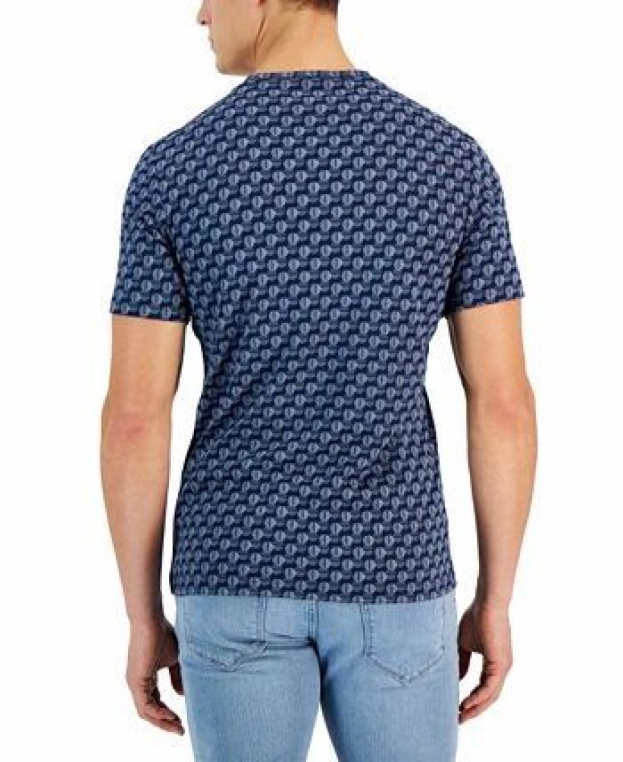 * Alfani Bove Short Sleeve Crewneck Geo Pattern T-Shirt, Created For Macy'S Hot