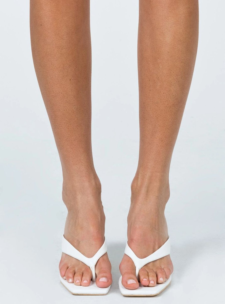 * Princess Polly The Soho Heels White Clearance