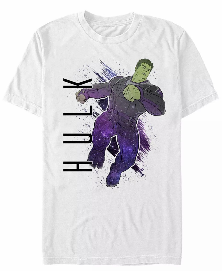 * Fifth Sun Marvel Men'S Avengers Galaxy Painted Hulk Short Sleeve T-Shirt White New