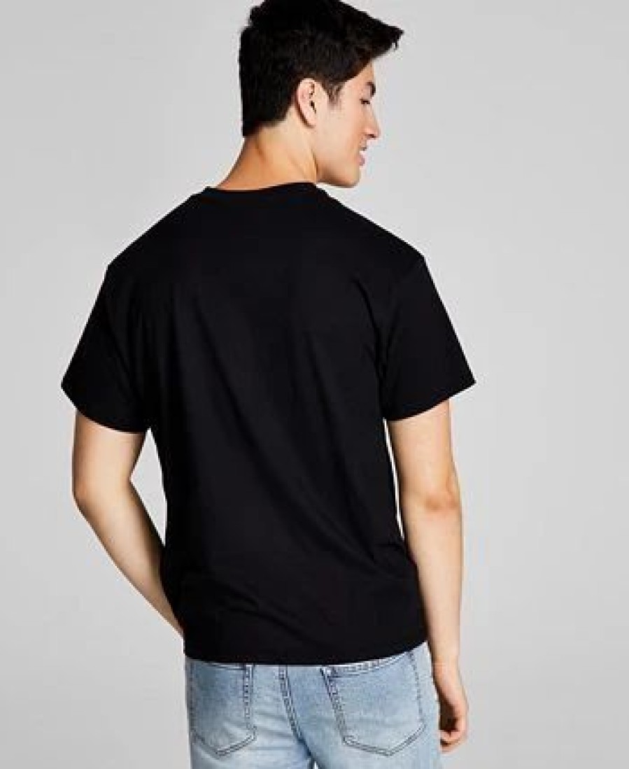 * And Now This Men'S Oversized-Fit Embroidered T-Shirt New York Clearance