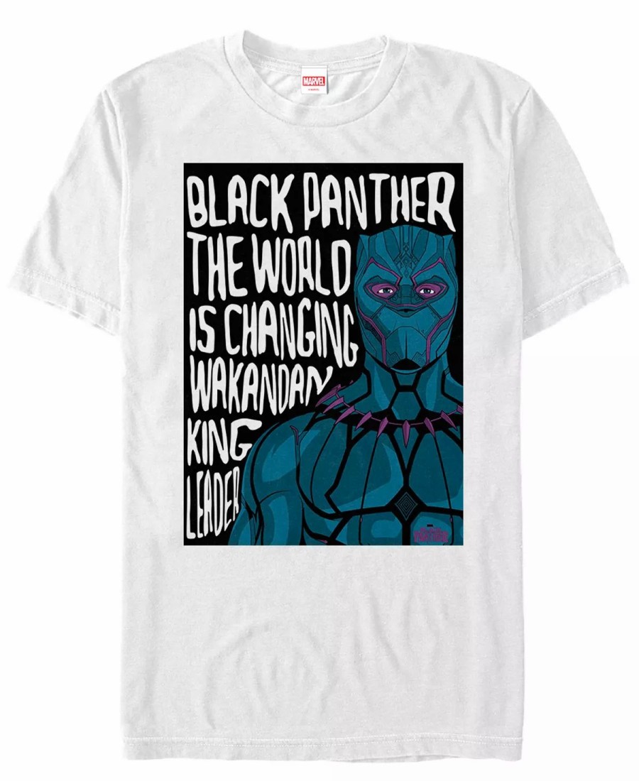 * Fifth Sun Marvel Men'S Black Panther The World Is Changing Short Sleeve T-Shirt White Clearance