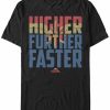 * Fifth Sun Marvel Men'S Captain Marvel Higher Further Faster Quote, Short Sleeve T-Shirt Online