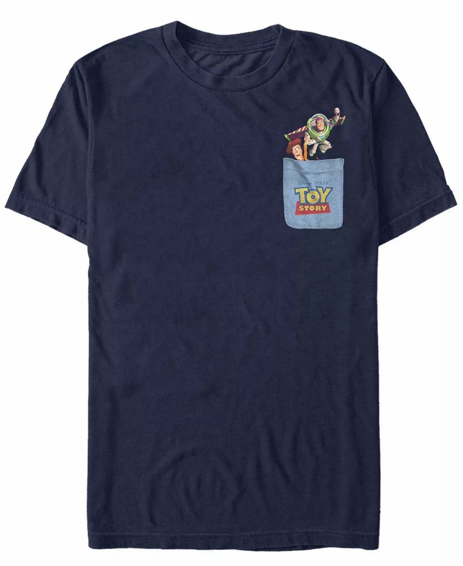 * Fifth Sun Men'S Buzz Woody Pock Short Sleeve Crew T-Shirt Navy Hot