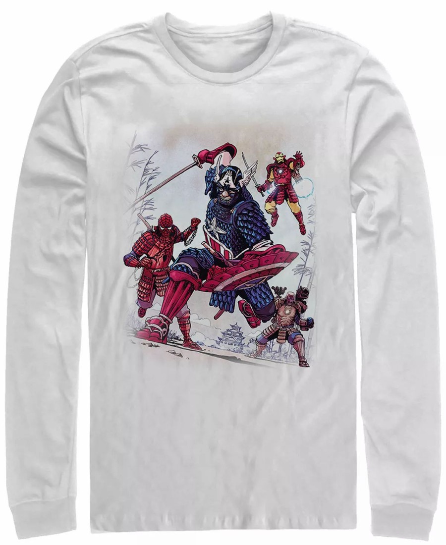 * Fifth Sun Marvel Men'S Classic Hero Samurai Warriors, Long Sleeve T-Shirt White Clearance