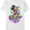 * Fifth Sun Men'S Airbrush Mickey Short Sleeve T-Shirt White Hot