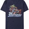 * Fifth Sun Men'S Avengers 3Rd Birthday Short Sleeve Crew T-Shirt Navy Best