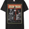 * Fifth Sun Marvel Men'S Comic Collection Vintage Iron Man Poster Short Sleeve T-Shirt Black Hot