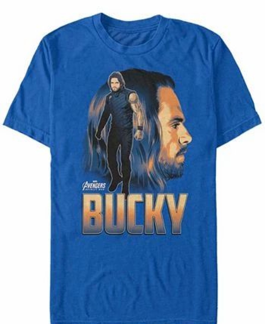 * Fifth Sun Marvel Men'S Avengers Infinity War Bucky The Winter Solider Pop Art Posed Profile Short Sleeve T-Shirt Royal Wholesale