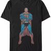 * Fifth Sun Dc Men'S Superman Strong Pose Short Sleeve T-Shirt Black Best