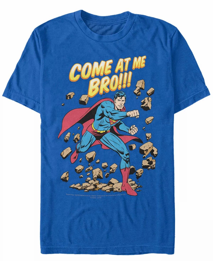 * Fifth Sun Dc Men'S Superman Come At Me Bro Short Sleeve T-Shirt Royal Best