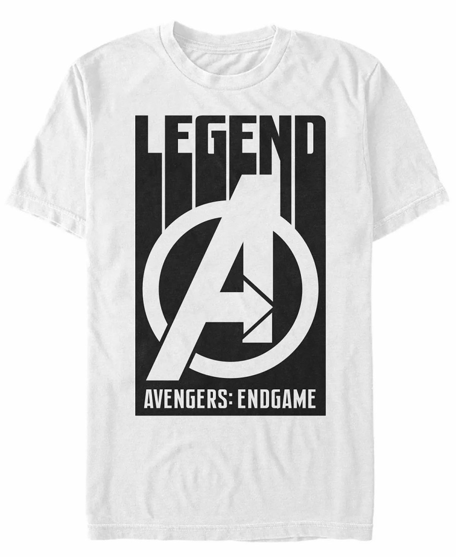 * Fifth Sun Marvel Men'S Avengers Endgame Legend Logo, Short Sleeve T-Shirt White Best