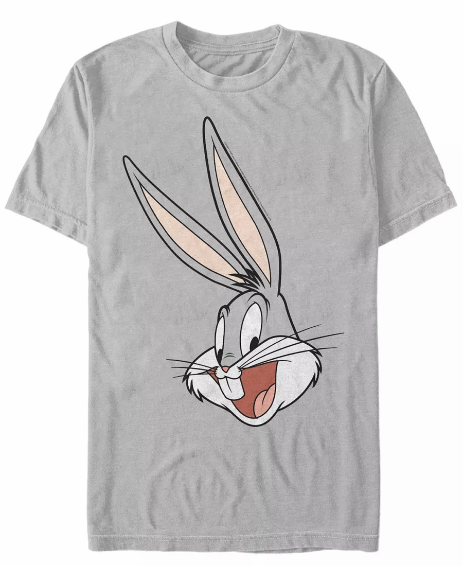 * Fifth Sun Looney Tunes Men'S Bugs Bunny Big Face Short Sleeve T-Shirt Silver-Tone Wholesale