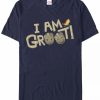 * Fifth Sun Men'S Groot Emoji Short Sleeve Crew T-Shirt Navy Wholesale