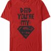 * Fifth Sun Dc Men'S Dad You'Re My Superman Short Sleeve T-Shirt Red Best