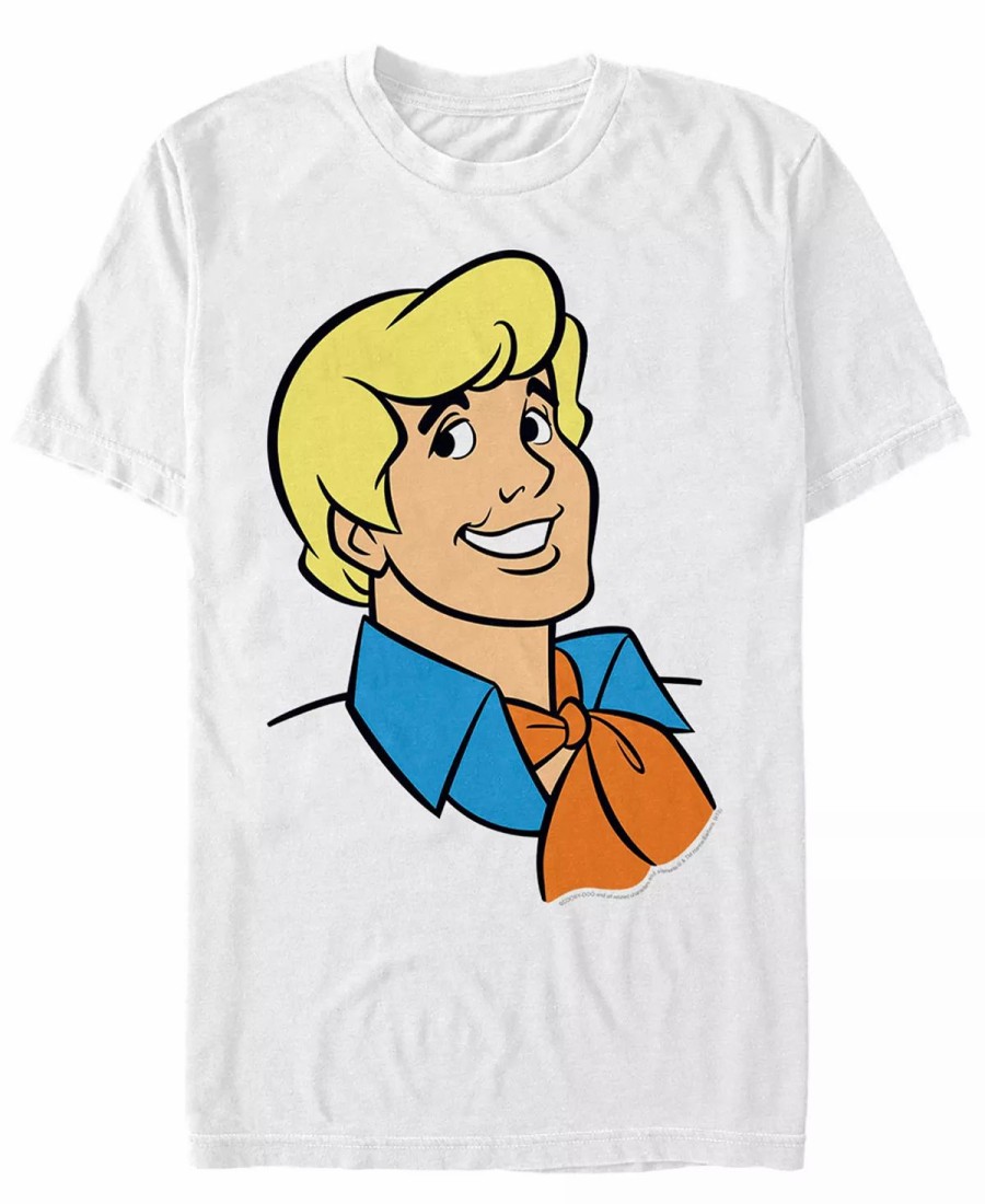 * Fifth Sun Cooby-Doo Men'S Fred Big Face Costume Short Sleeve T-Shirt White Wholesale