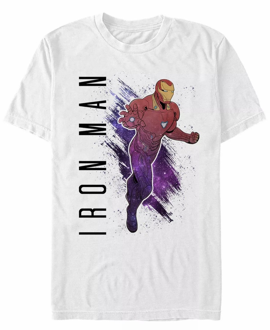 * Fifth Sun Marvel Men'S Avengers Galaxy Painted Ironman Short Sleeve T-Shirt White Best