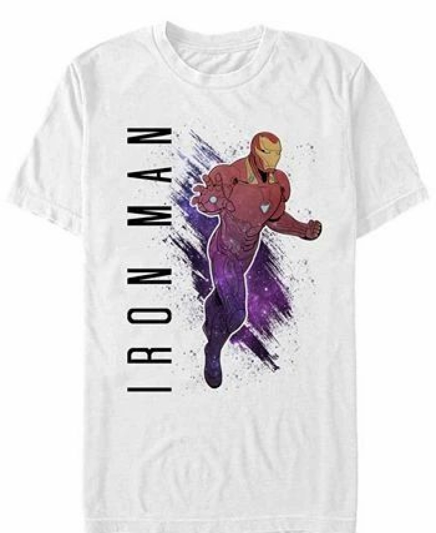 * Fifth Sun Marvel Men'S Avengers Galaxy Painted Ironman Short Sleeve T-Shirt White Best