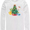 * Fifth Sun Men'S Tree Crew Long Sleeve T-Shirt White Wholesale