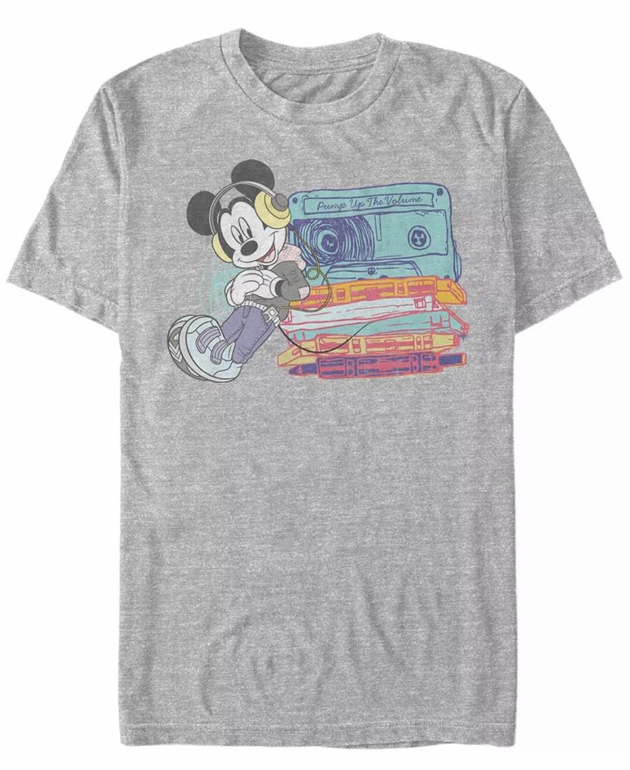 * Fifth Sun Men'S Mickey Tapes Short Sleeve T-Shirt Heather Gray Wholesale