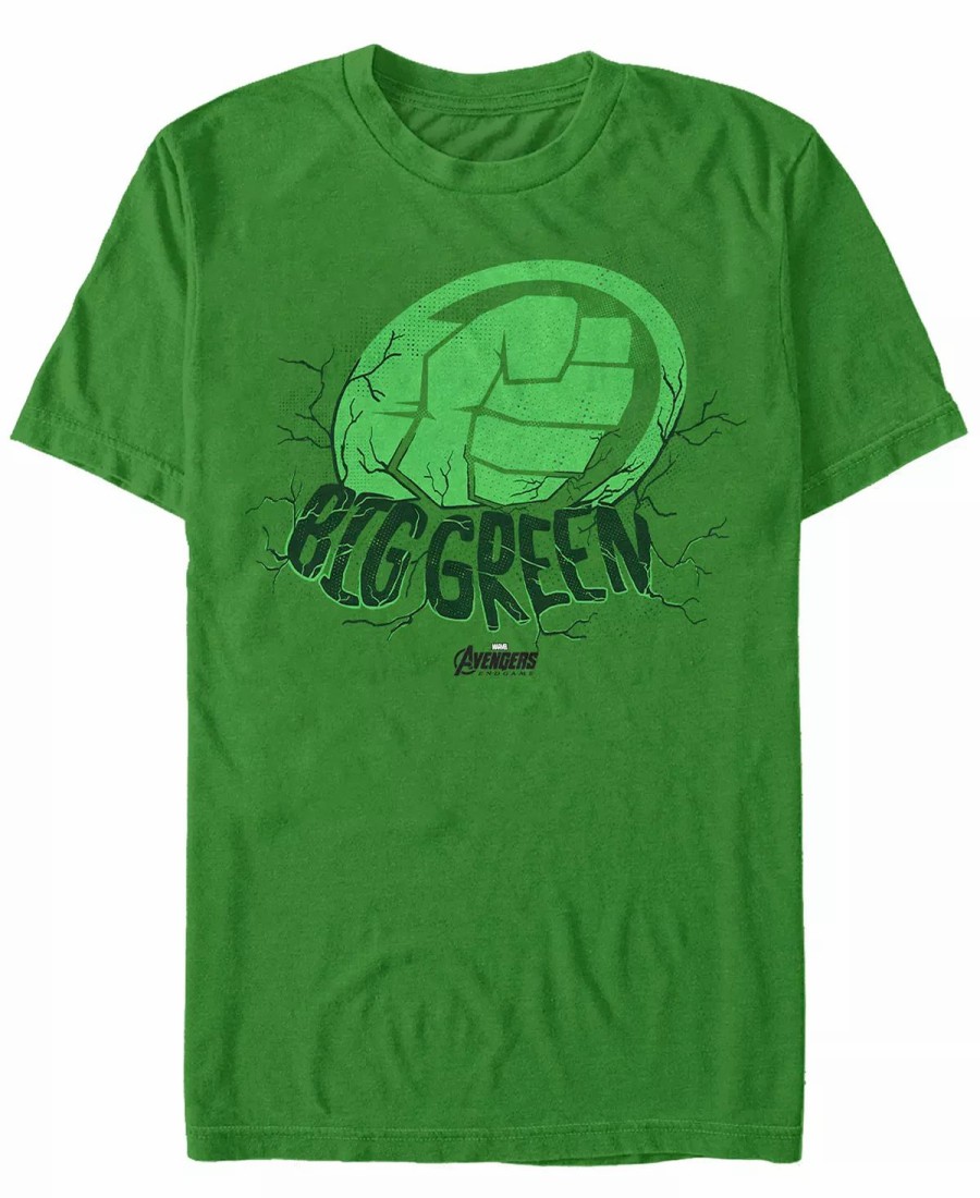 * Fifth Sun Marvel Men'S Hulk Big Green Punch, Short Sleeve T-Shirt Kelly Clearance