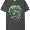 * Fifth Sun Marvel Men'S Hulk Chest Costume Short Sleeve T-Shirt Charcoal Wholesale