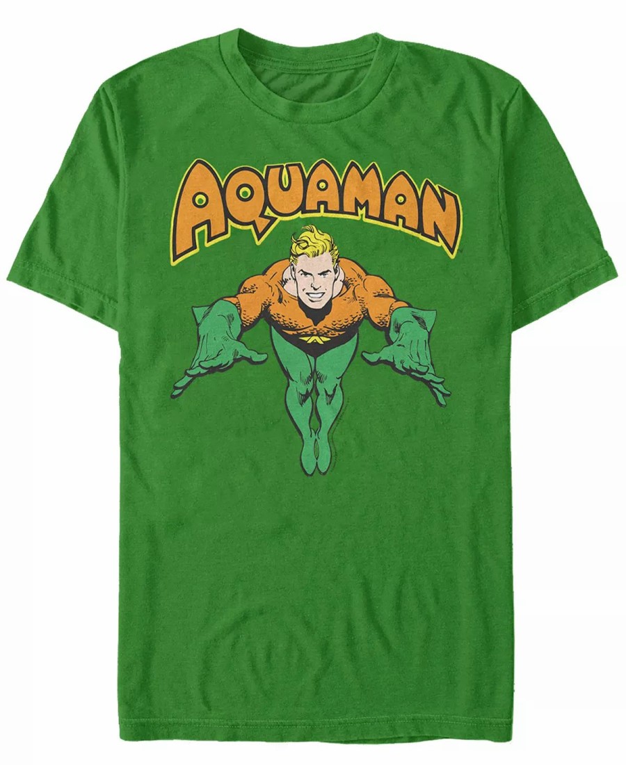 * Fifth Sun Dc Men'S Aquaman Dive Short Sleeve T-Shirt Emerald New