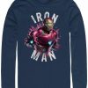 * Fifth Sun Marvel Men'S Avengers Endgame Iron Man Particle Burst, Long Sleeve T-Shirt Navy Wholesale