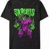 * Fifth Sun Marvel Men'S Comic Collection Neon Steaming Skrull Short Sleeve T-Shirt Black New