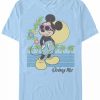 * Fifth Sun Men'S Mickey Doing Me Short Sleeve Crew T-Shirt Light Blue New