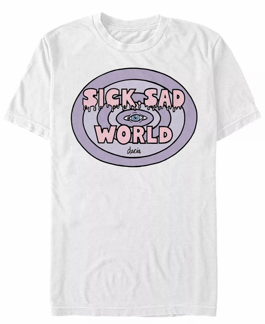 * Fifth Sun Men'S Pastel Sick Sad World Eye Logo Short Sleeve T- Shirt White Wholesale