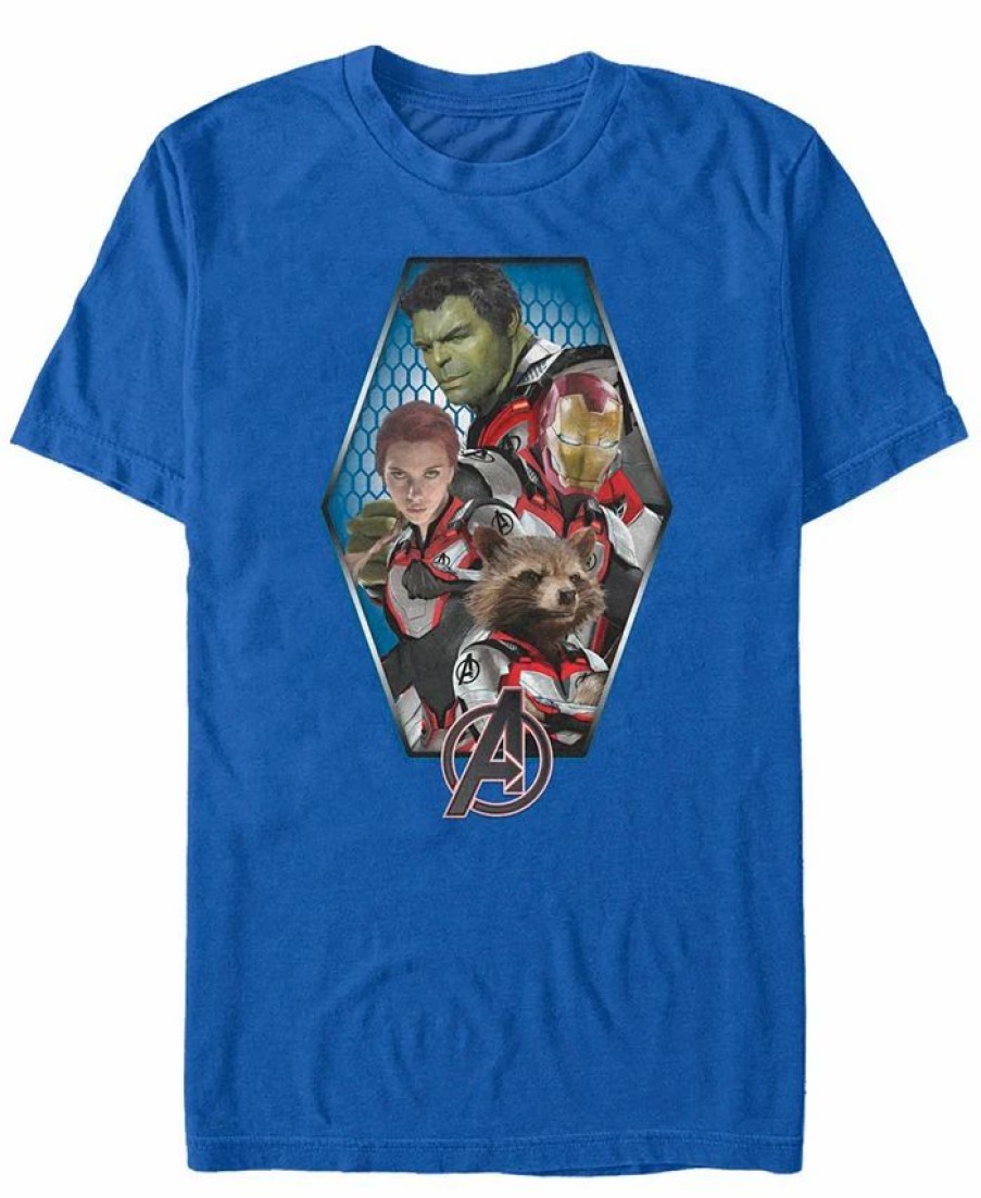 * Fifth Sun Marvel Men'S Avengers Endgame Geometric Group, Short Sleeve T-Shirt Royal Wholesale