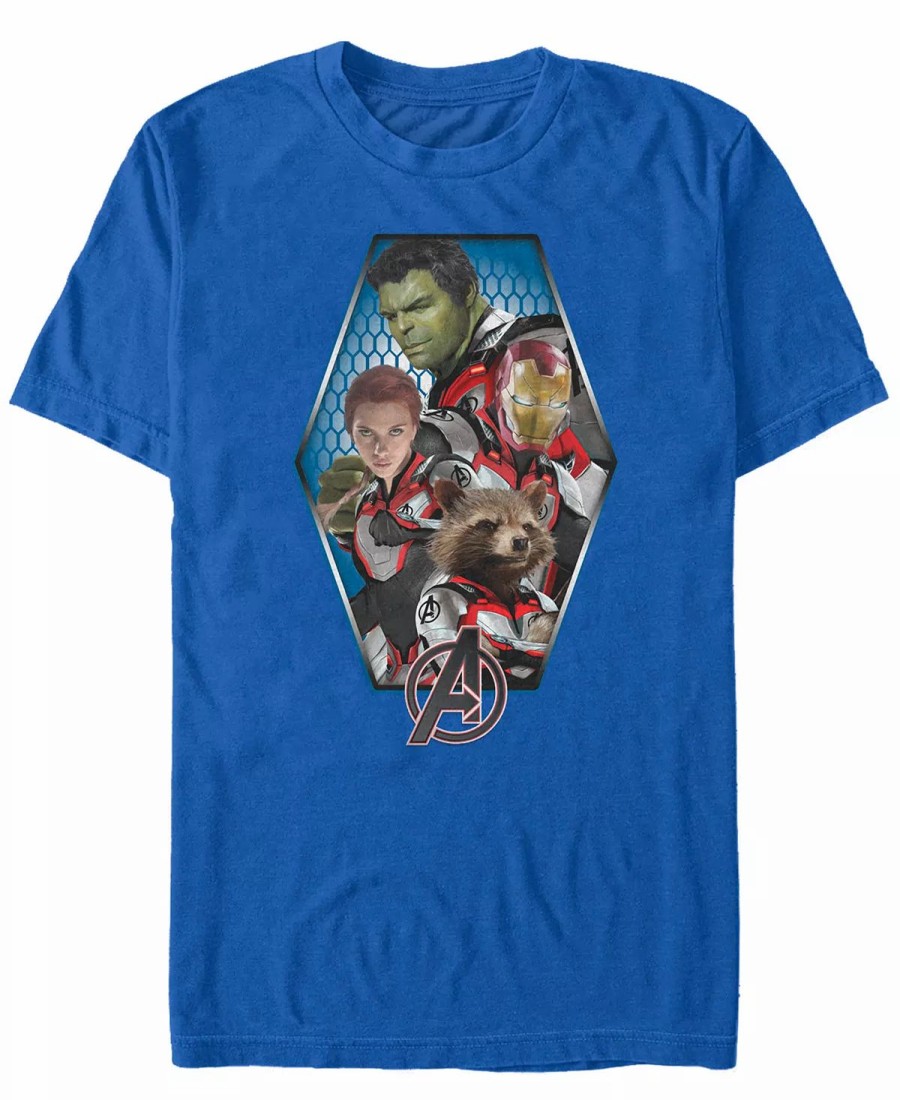 * Fifth Sun Marvel Men'S Avengers Endgame Geometric Group, Short Sleeve T-Shirt Royal Wholesale