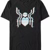 * Fifth Sun Marvel Men'S Spider-Man Far From Home Glitch Chest Logo Short Sleeve T-Shirt Black Clearance