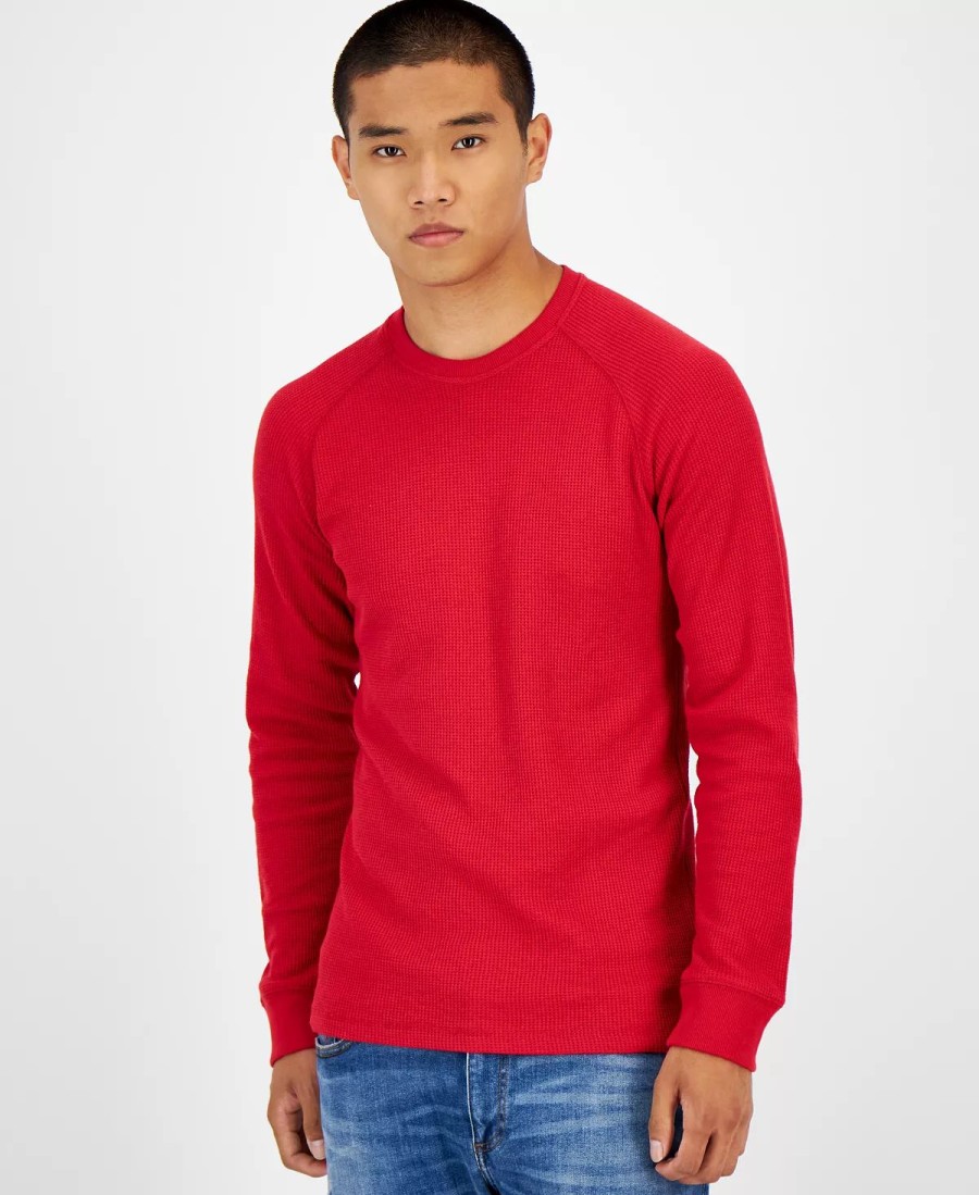 * Sun + Stone Men'S Thermal Waffle-Knit Long Sleeve Shirt, Created For Macy'S Hot