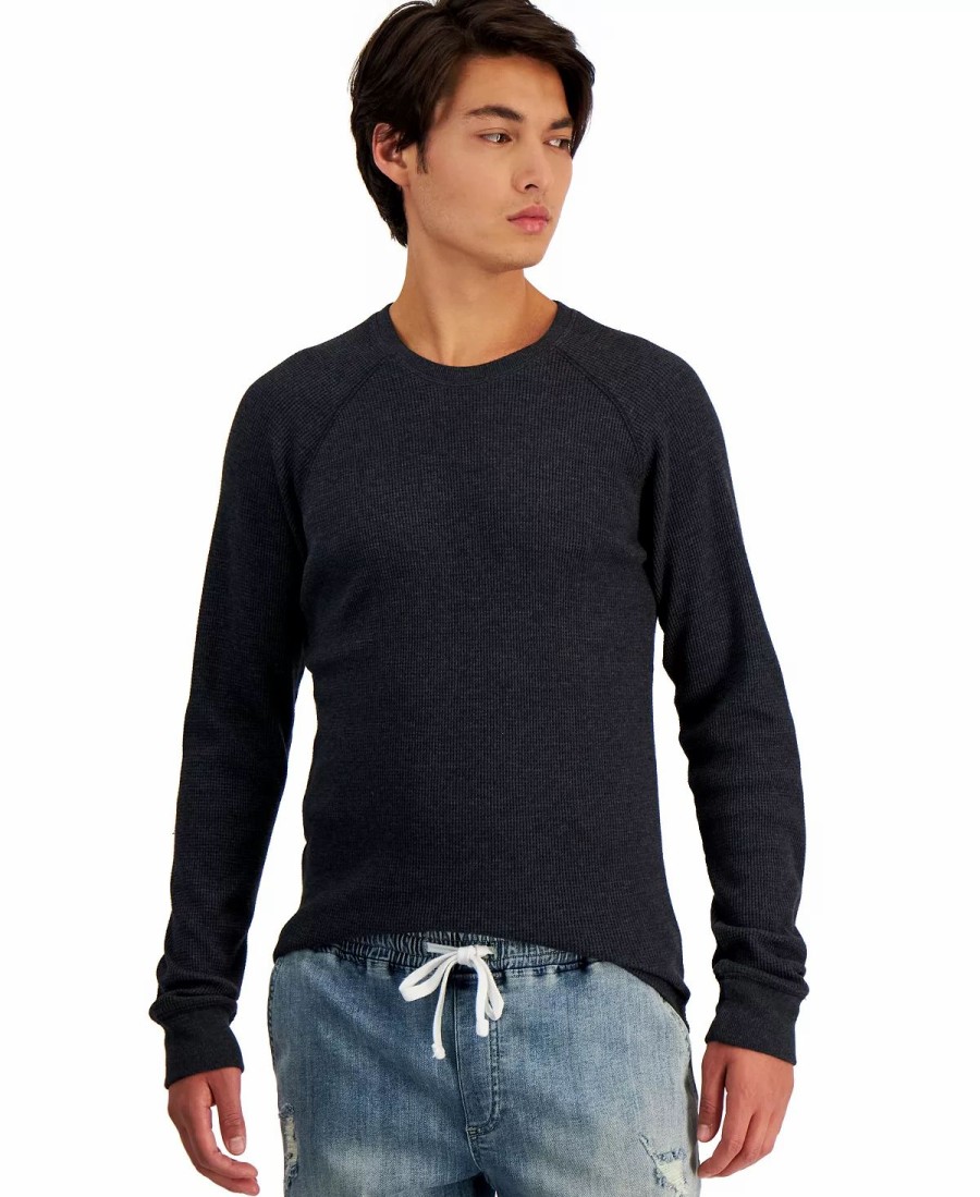 * Sun + Stone Men'S Thermal Waffle-Knit Long Sleeve Shirt, Created For Macy'S Hot