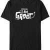 * Fifth Sun Men'S Marvel Film I Am Groot Logo Short Sleeve T-Shirt Black New