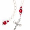 * Venetian Red And Pearls Rosary Wholesale