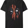 * Fifth Sun Marvel Men'S Deadpool Painted Big Face Short Sleeve T-Shirt Black Wholesale