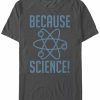 * Fifth Sun Men'S Because Science Short Sleeve Crew T-Shirt Charcoal Hot