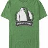 * Fifth Sun Men'S Lucky Porg Short Sleeve Crew T-Shirt Kelly Heather Wholesale