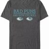 * Fifth Sun Men'S Bad Puns Eye Short Sleeve Crew T-Shirt Charcoal Heather Wholesale