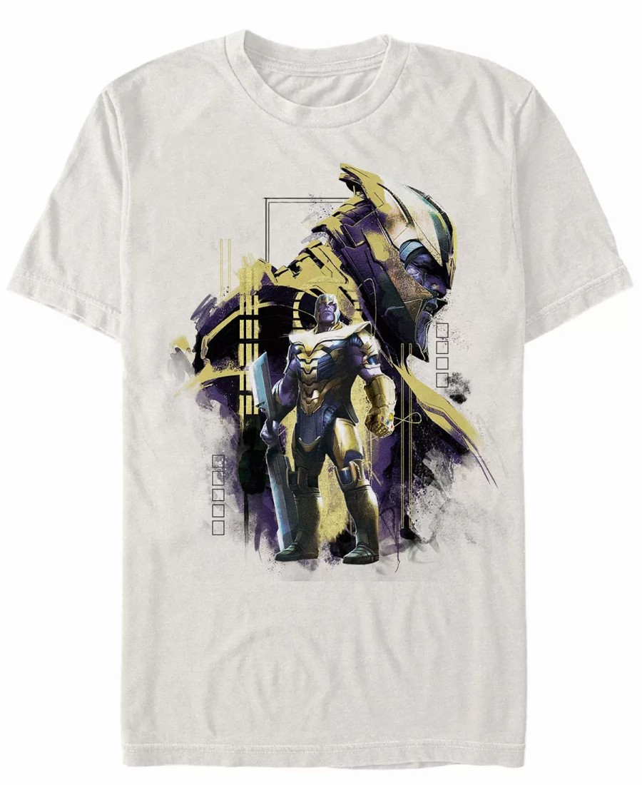 * Fifth Sun Marvel Men'S Avengers Endgame Thanos Posed Profile Short Sleeve T-Shirt Natural Hot