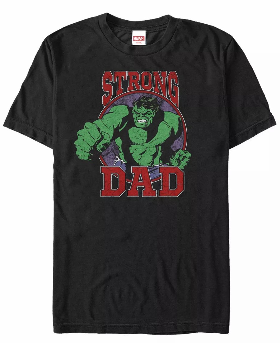 * Fifth Sun Marvel Men'S Comic Collection The Hulk Strong Dad Short Sleeve T-Shirt Black Online