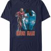 * Fifth Sun Marvel Men'S Avengers Endgame Iron Man Side Profile, Short Sleeve T-Shirt Navy New