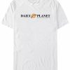 * Fifth Sun Dc Men'S Superman Daily Planet Text Logo Short Sleeve T-Shirt White Clearance